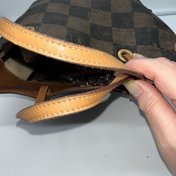 Fendi Vintage RARE Brown Checkered Box Short Handle Tote - Picture 7 of 16
